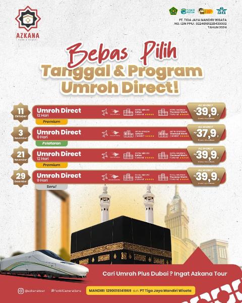 Flyer dari @azkanatour