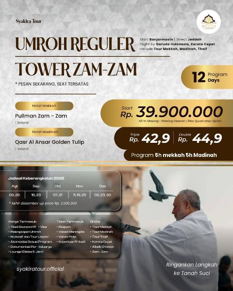 Flyer dari @syakiratour.official
