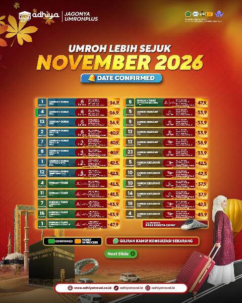Flyer dari @adhiyatravel.id