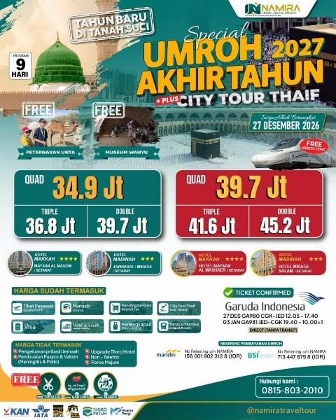 Flyer dari @namiratraveltour