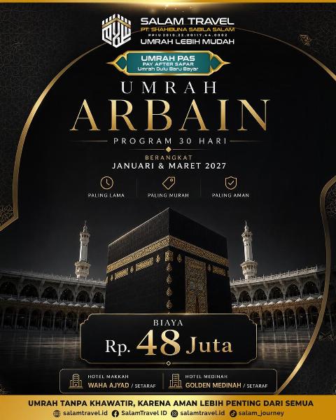Flyer dari @salamtravel.id