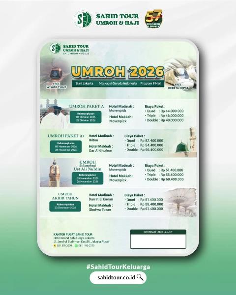 Flyer dari @sahidtour