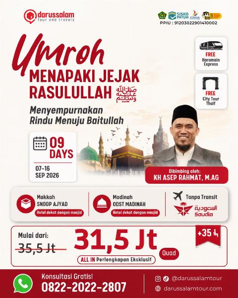 Flyer dari @darussalamtour