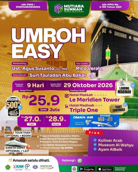 Flyer dari @mutiarasunnahofficial