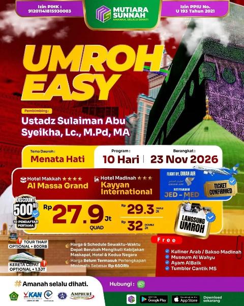 Flyer dari @mutiarasunnahofficial