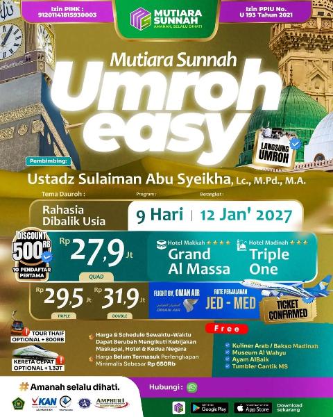 Flyer dari @mutiarasunnahofficial