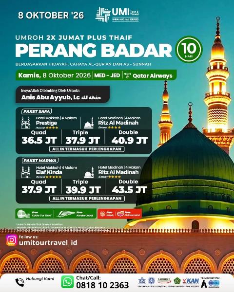 Flyer dari @umitourtravel_id