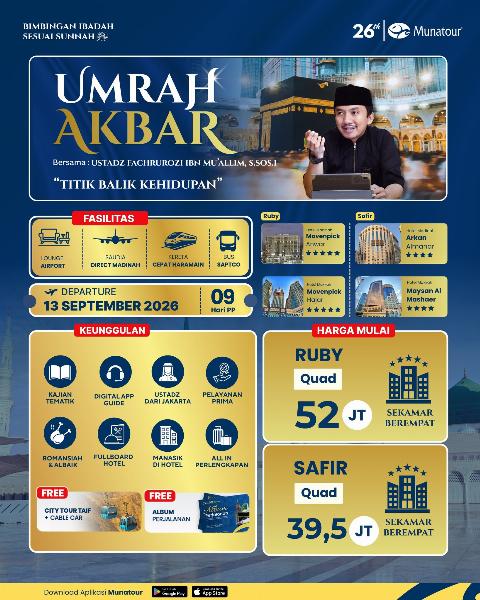 Flyer dari @munatour_travel