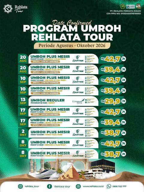 Flyer dari @rehlata_tour
