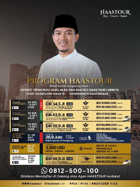 Flyer dari @haastour