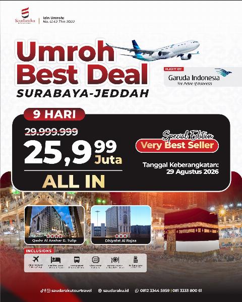 Flyer dari @saudarakutourtravel