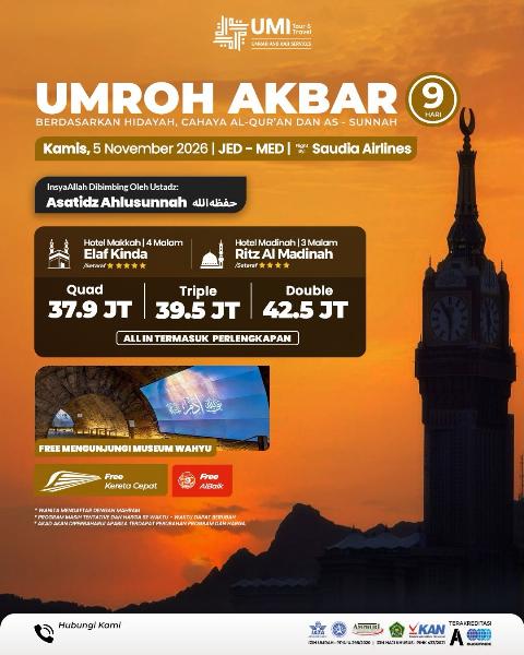 Flyer dari @umitourtravel
