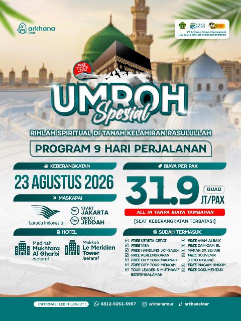 Flyer dari @arkhanatour