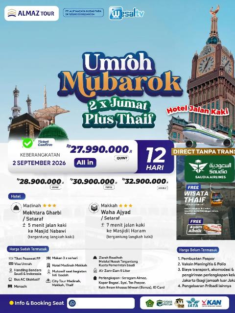 Flyer dari @almaztour.official