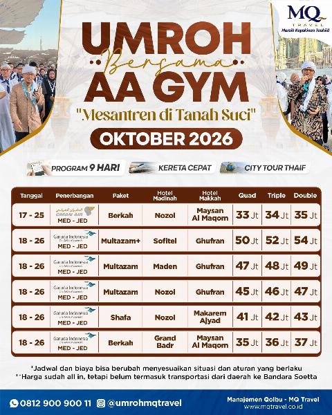 Flyer dari @umrohmqtravel