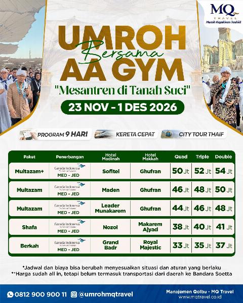 Flyer dari @umrohmqtravel
