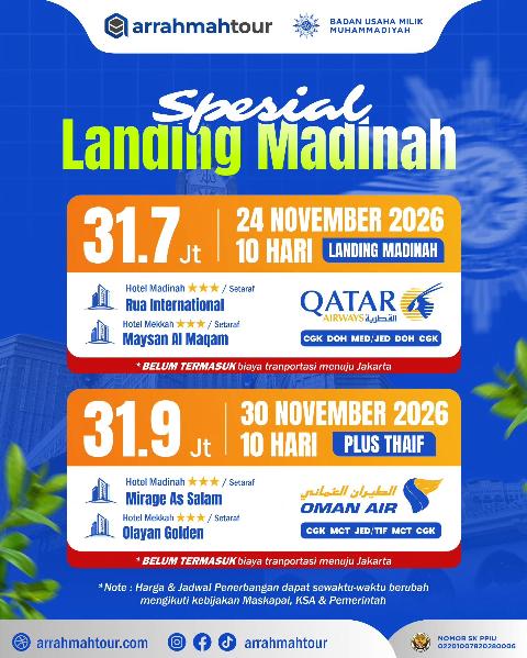 Flyer dari @arrahmahtour