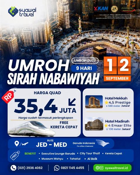 Flyer dari @syawaltravel.id