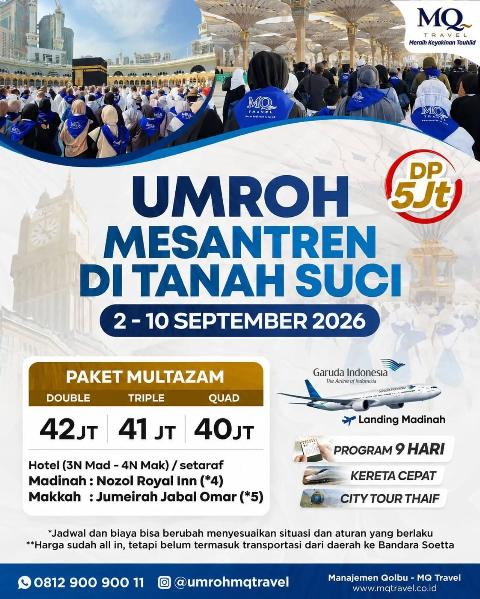 Flyer dari @umrohmqtravel