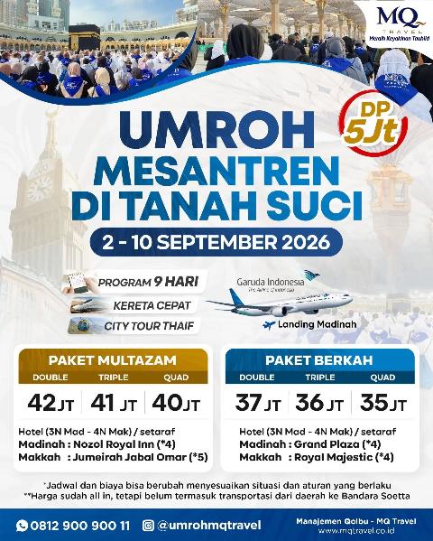 Flyer dari @umrohmqtravel