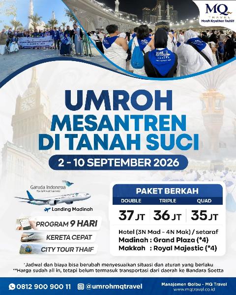 Flyer dari @umrohmqtravel