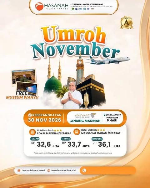 Flyer dari @hasanah.tours.travel