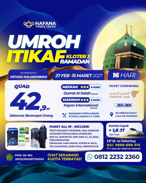 Flyer dari @hafana.travel