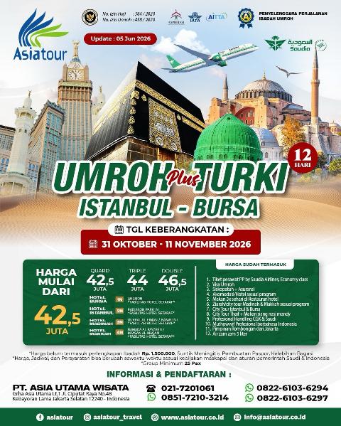 Flyer dari @asiatour_travel
