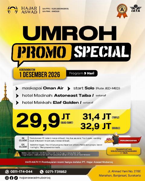 Flyer dari @hajaraswadmubaroq
