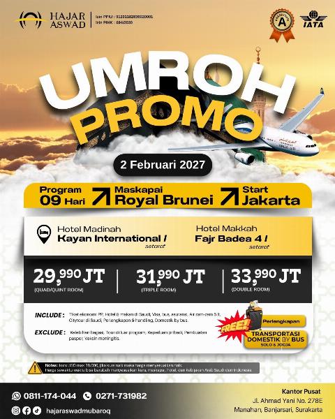 Flyer dari @hajaraswadmubaroq
