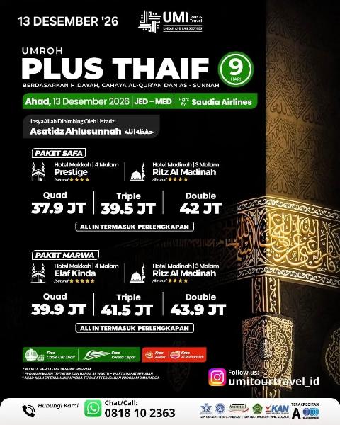 Flyer dari @umitourtravel_id