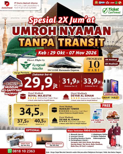 Flyer dari @umrohsunnah.dwinstravel