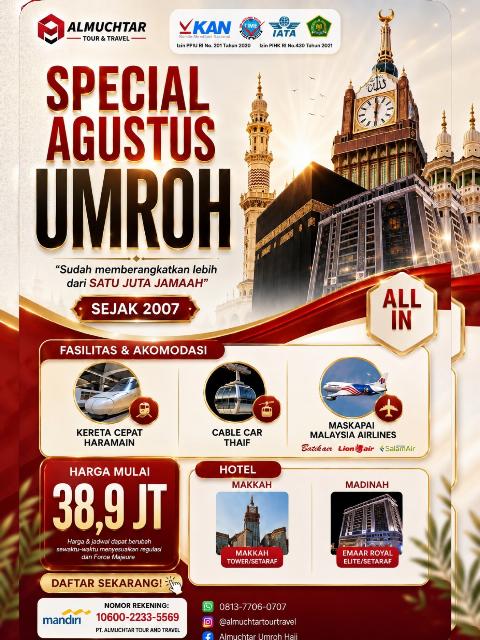 Flyer dari @almuchtartourtravel