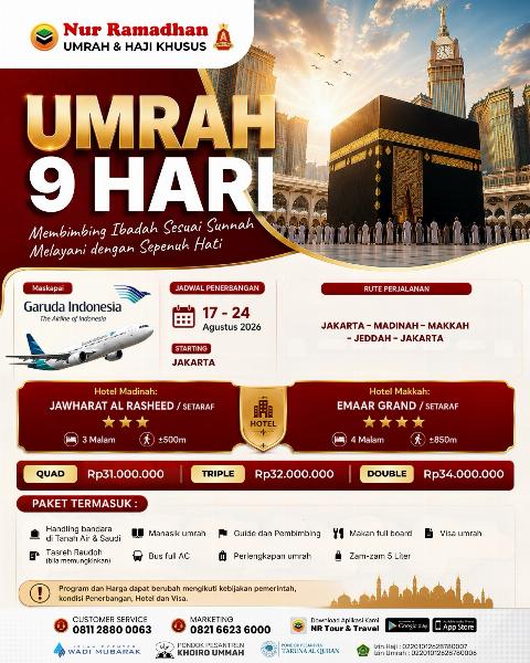 Flyer dari @nurramadhanofficial