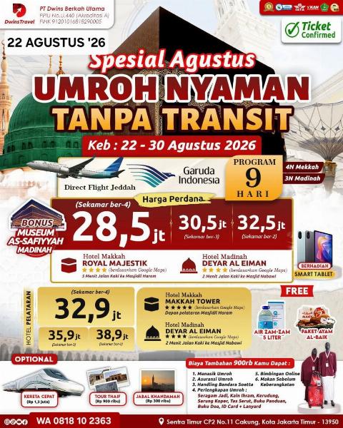 Flyer dari @umrohsunnah.dwinstravel