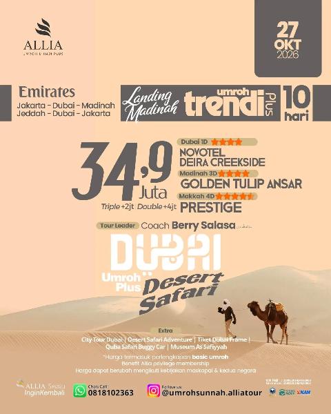 Flyer dari @umrohsunnah.alliatour