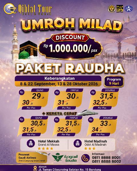 Flyer dari @qiblattourislami