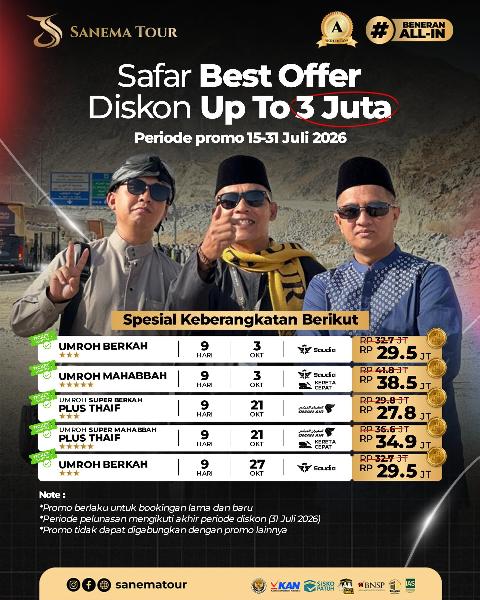 Flyer dari @sanematour