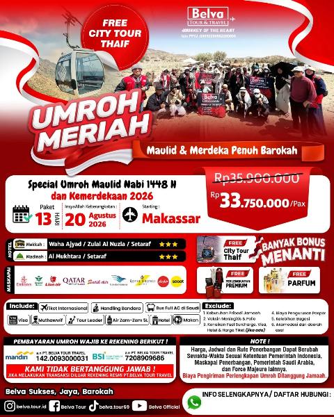 Flyer dari @belva.tour.id