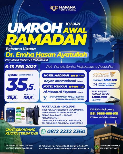 Flyer dari @hafana.travel