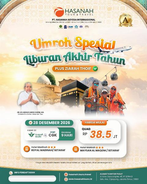 Flyer dari @hasanah.tours.travel