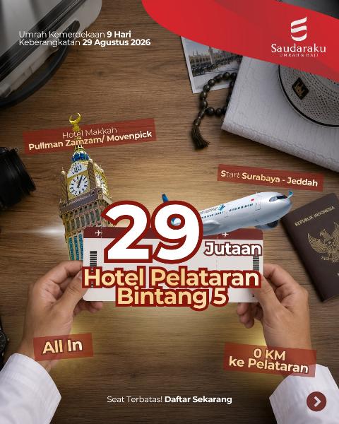 Flyer dari @saudarakutourtravel