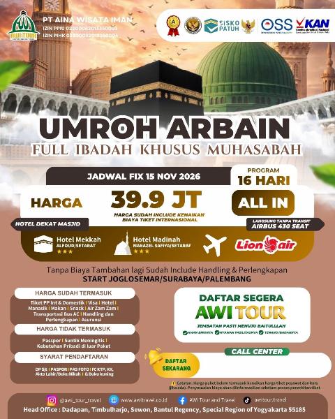 Flyer dari @awi_tour_travel