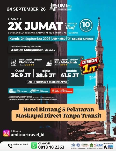 Flyer dari @umitourtravel_id