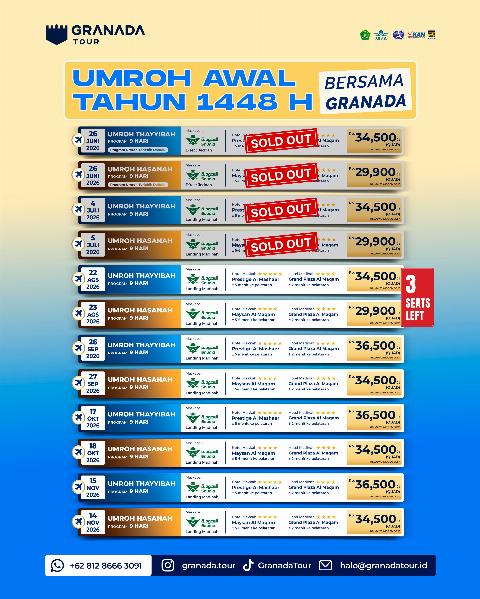 Flyer dari @granada.tour