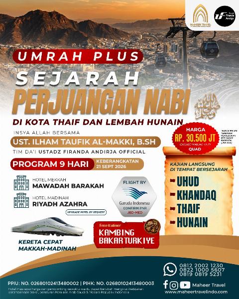 Flyer dari @maheertravel