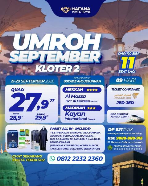 Flyer dari @hafana.travel