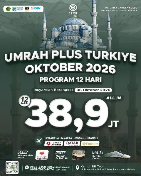 Flyer dari @elif.tour