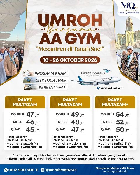 Flyer dari @umrohmqtravel
