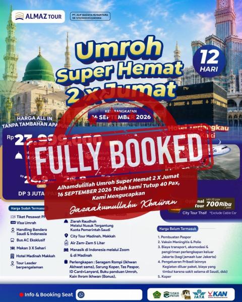Flyer dari @almaztour.official